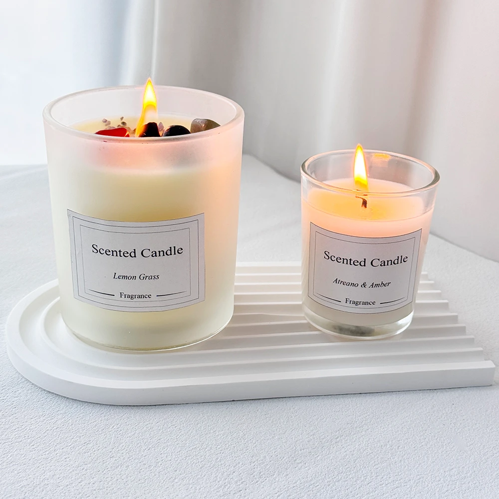 White Unscented Clear Glass Filled Votive Candles