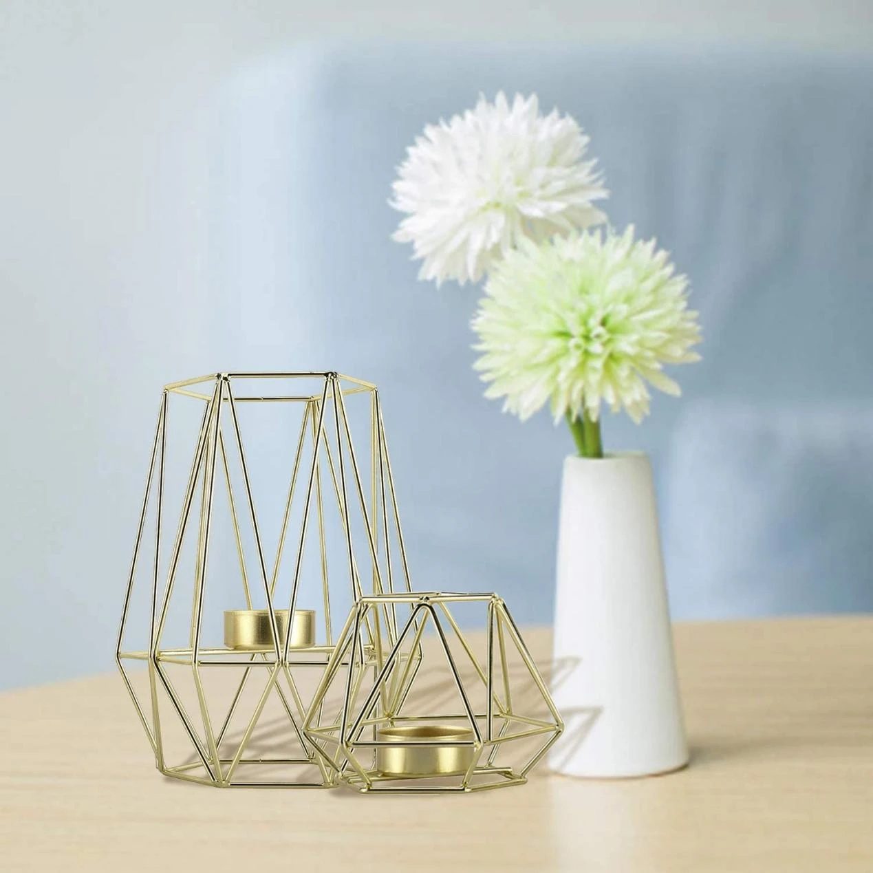 Modern Metal Tealight Holders - Simple Elegance