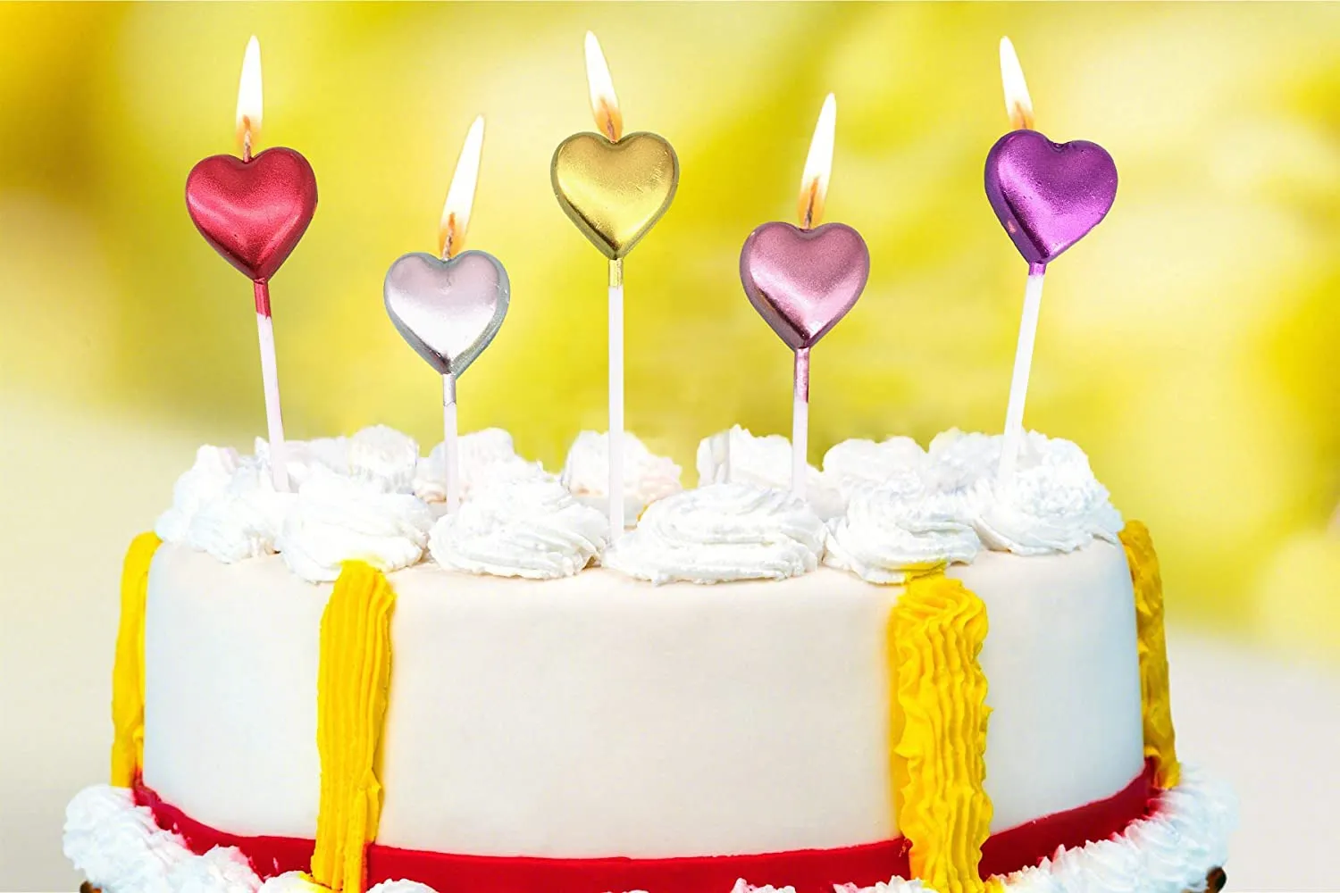 star heart birthday candle