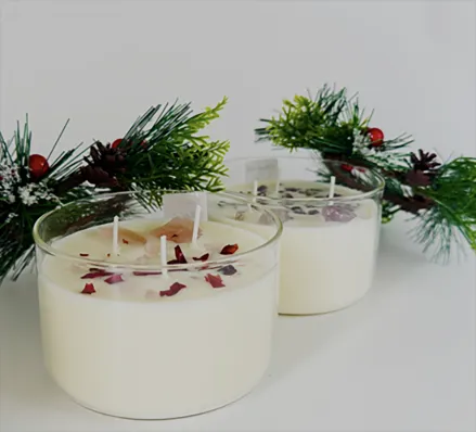 scented glass candle