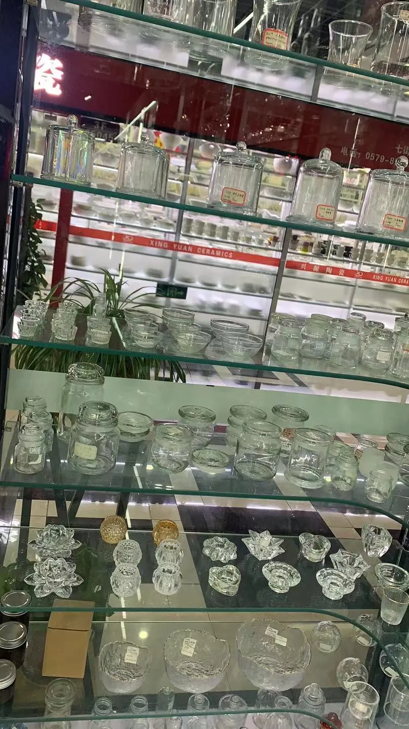 Glass candlestick