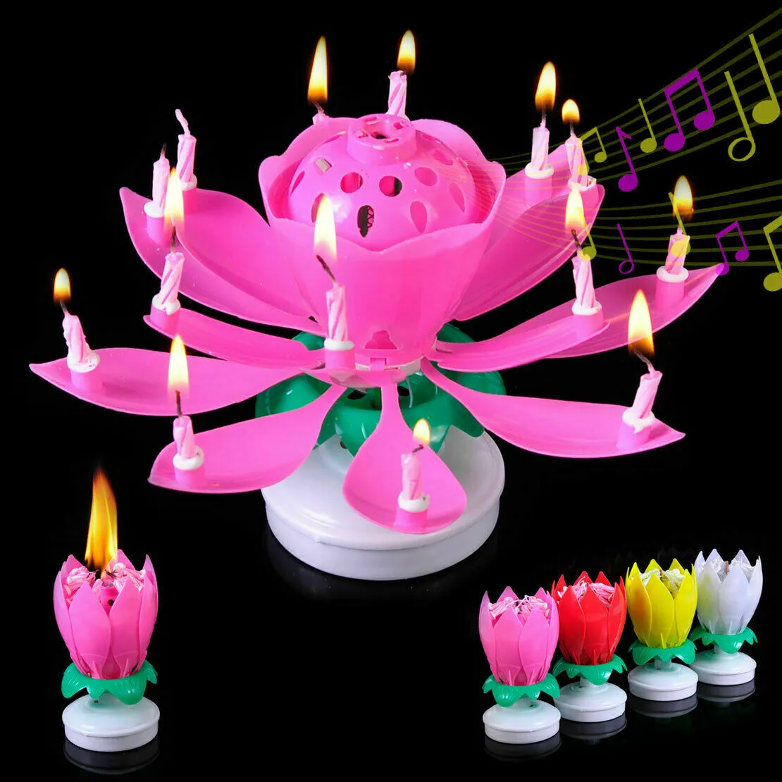 Lotus birthday candle